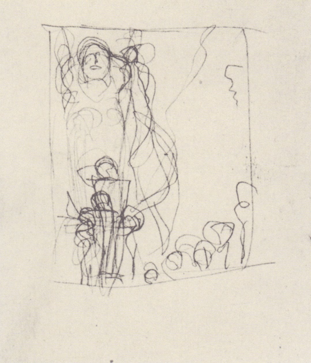 Schizzo per la giurisprudenza da Gustav Klimt