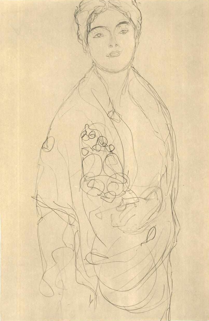 In piedi leggermente verso destra da Gustav Klimt