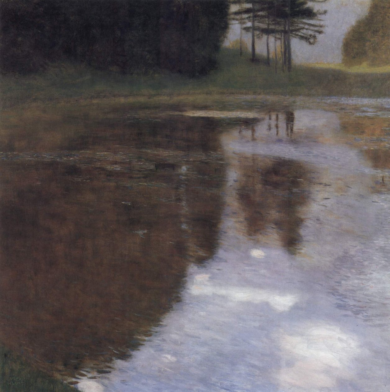 Stagno tranquillo nel parco del castello di Kammer da Gustav Klimt
