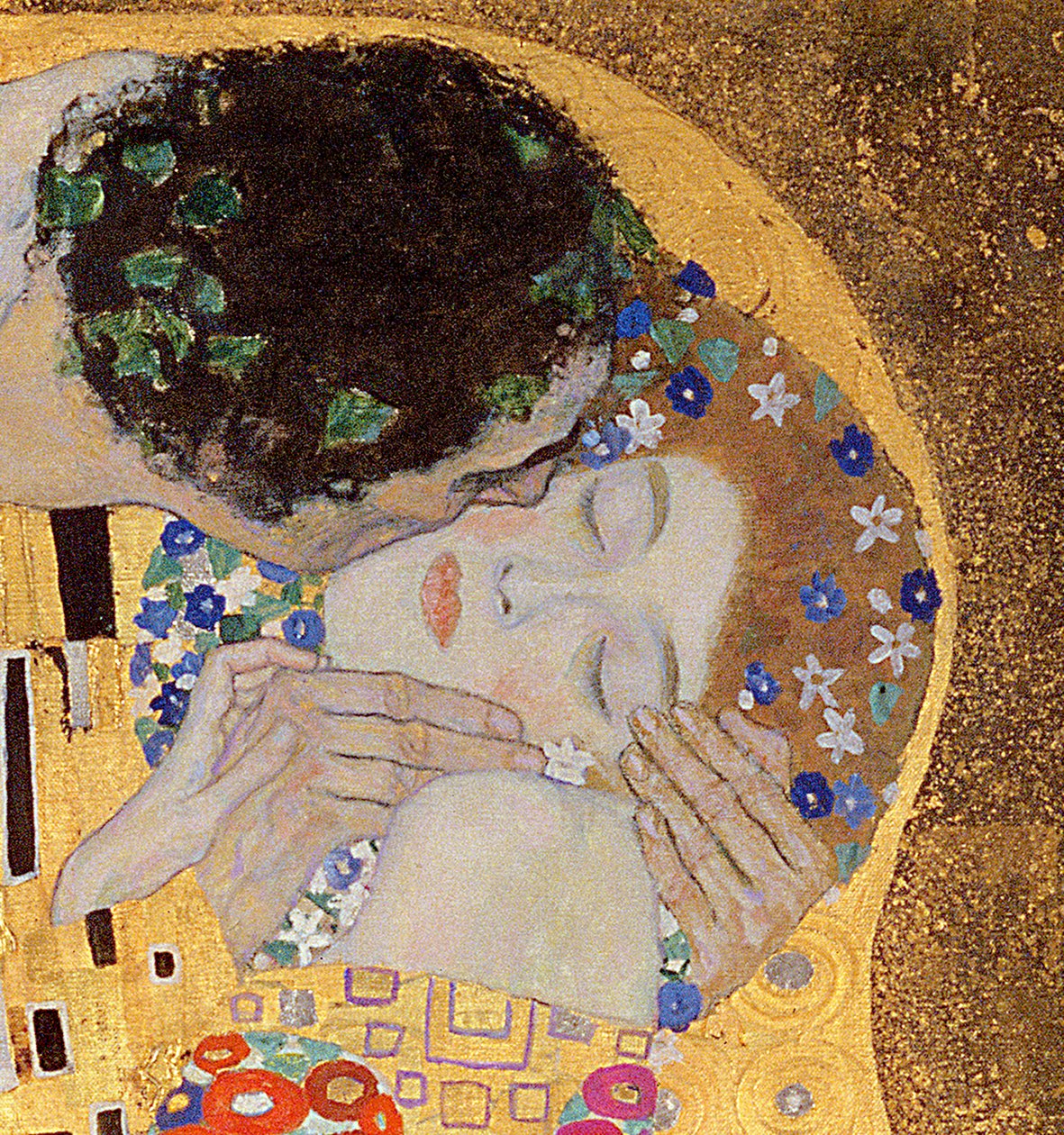 Il Bacio, 1907-08 (dettaglio) da Gustav Klimt