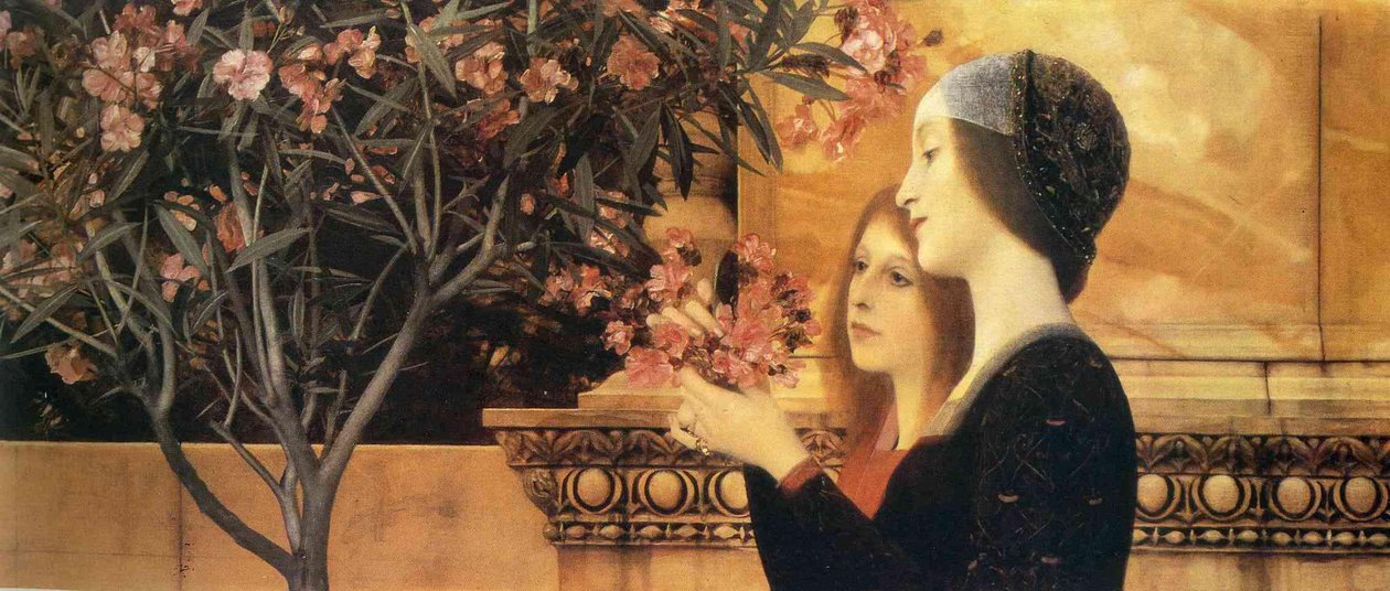 Due ragazze con un oleandro da Gustav Klimt