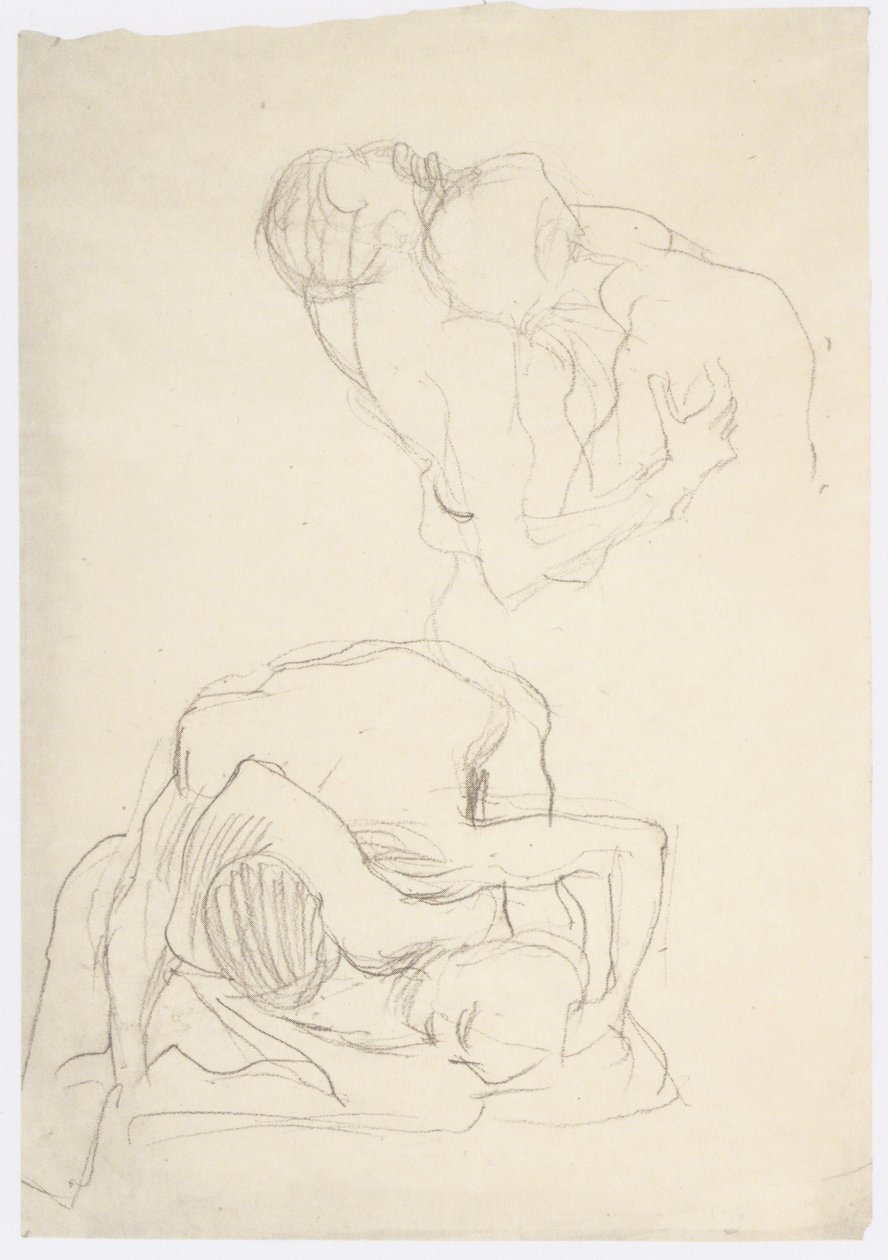 Due coppie di lottatori da Gustav Klimt