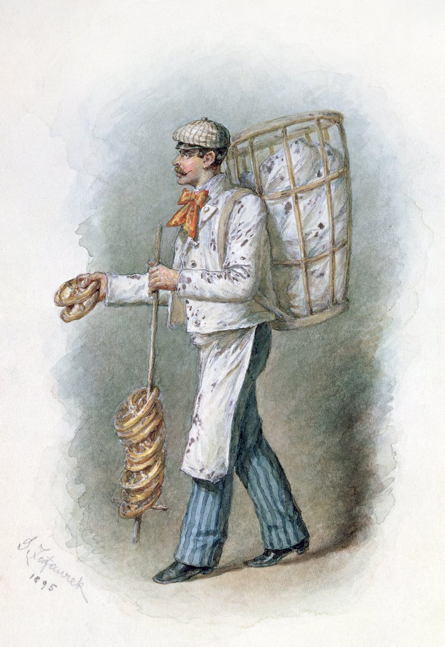 Il fornaio, 1895 da Gustav Zafaurek