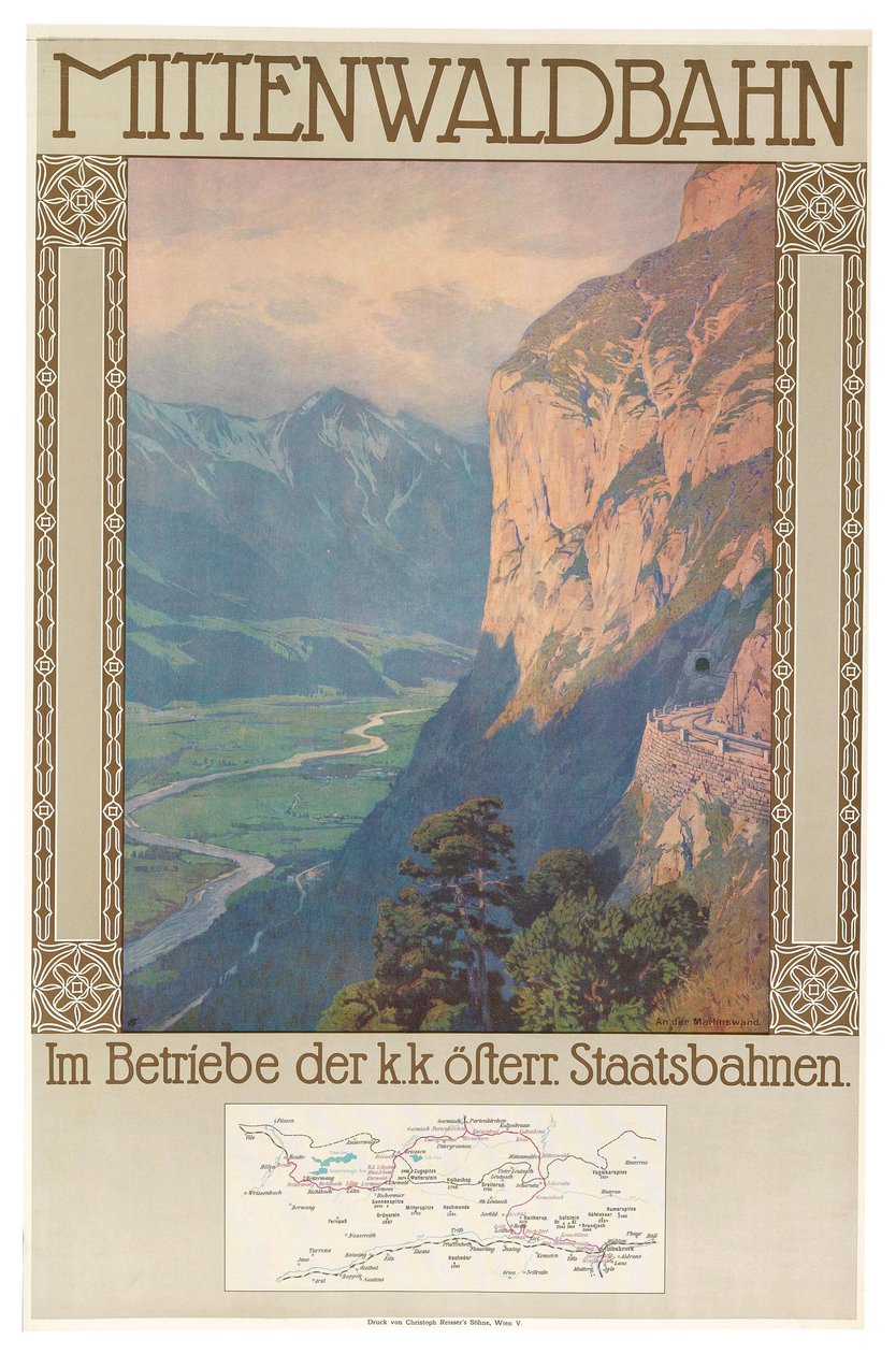 Ferrovia di Mittenwald da Gustav Jahn
