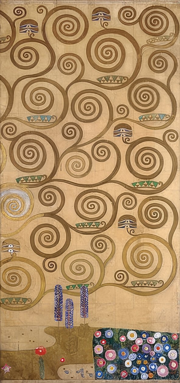 Bozzetto per il fregio Stoclet (dettaglio) da Gustav Klimt