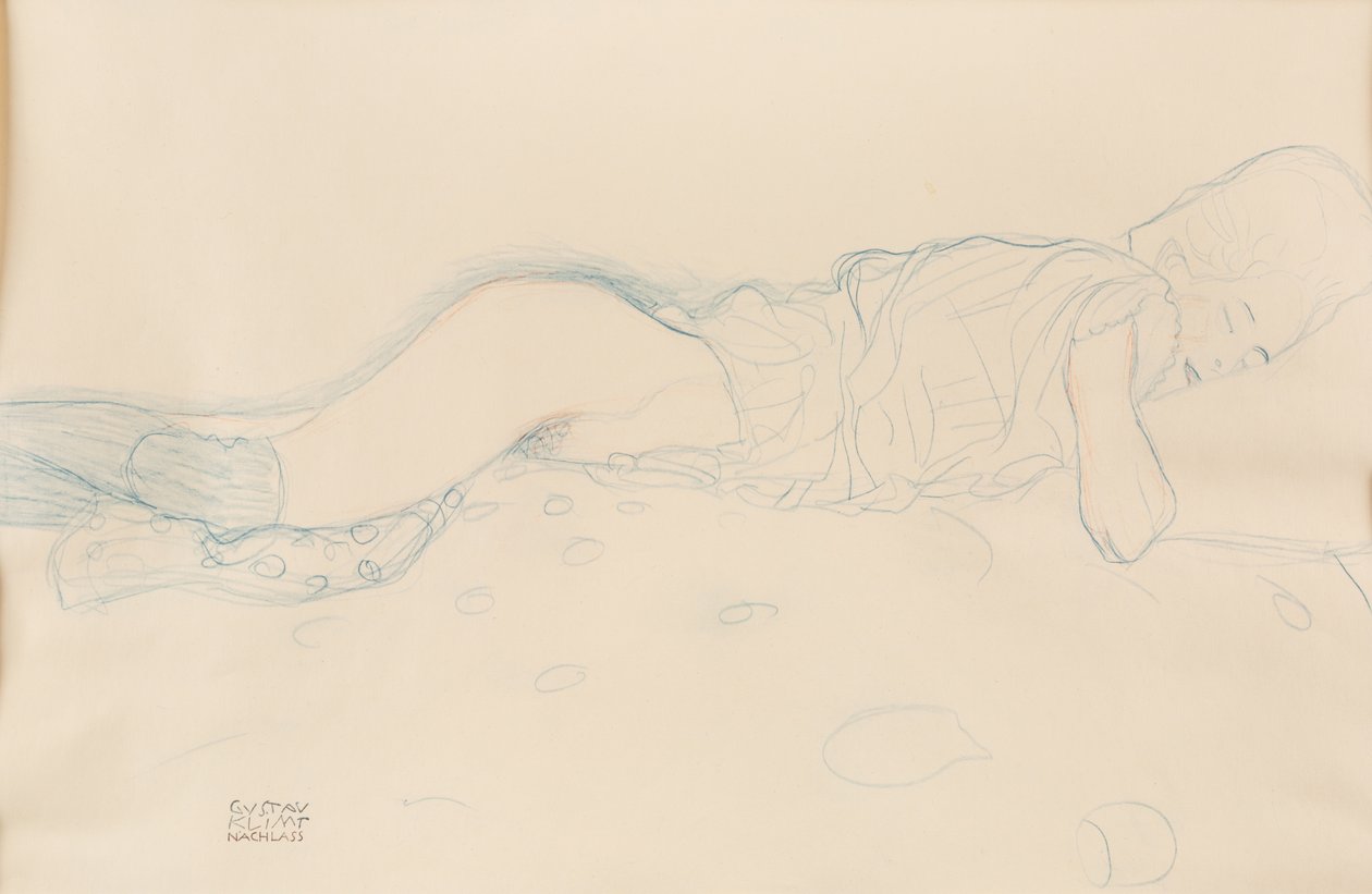 Semi-nudo femminile, c. 1908 da Gustav Klimt