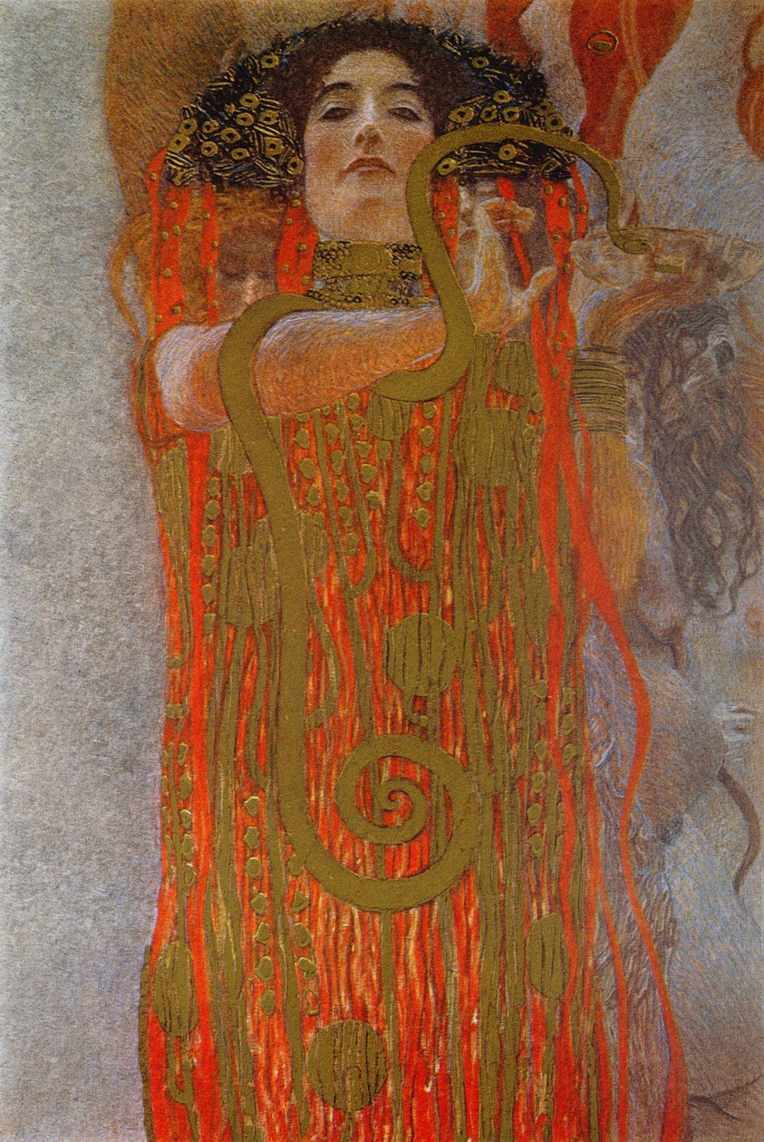 Igea, 1900-7 (dettaglio da Medicina) da Gustav Klimt