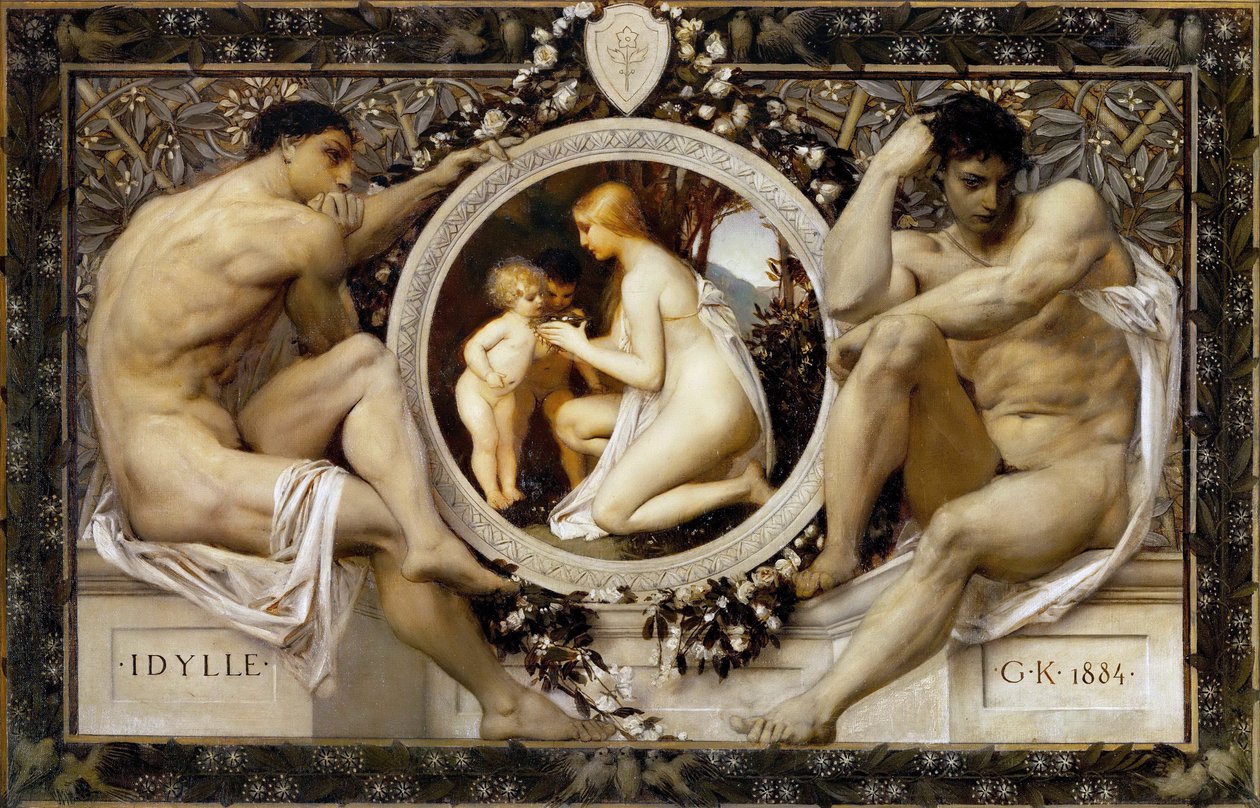 Idillio, 1884 da Gustav Klimt