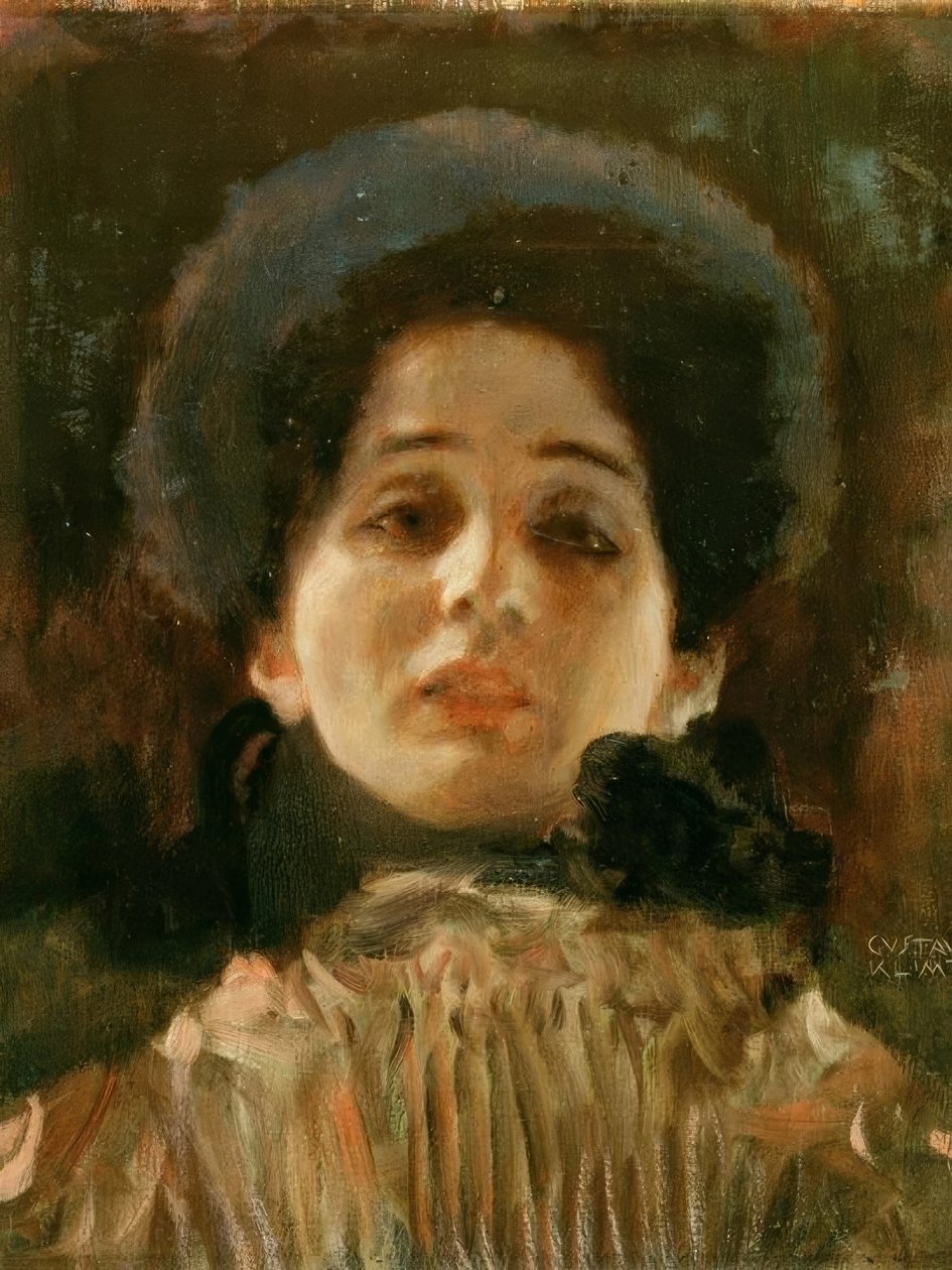 Ritratto frontale da Gustav Klimt