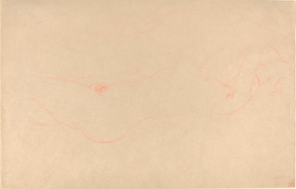 Donna sdraiata da Gustav Klimt
