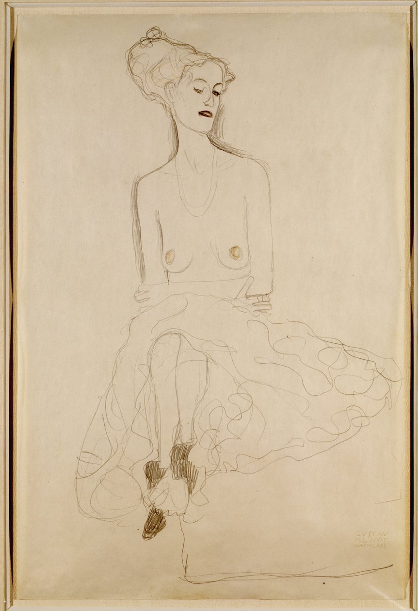 Donna seduta, 1908 da Gustav Klimt