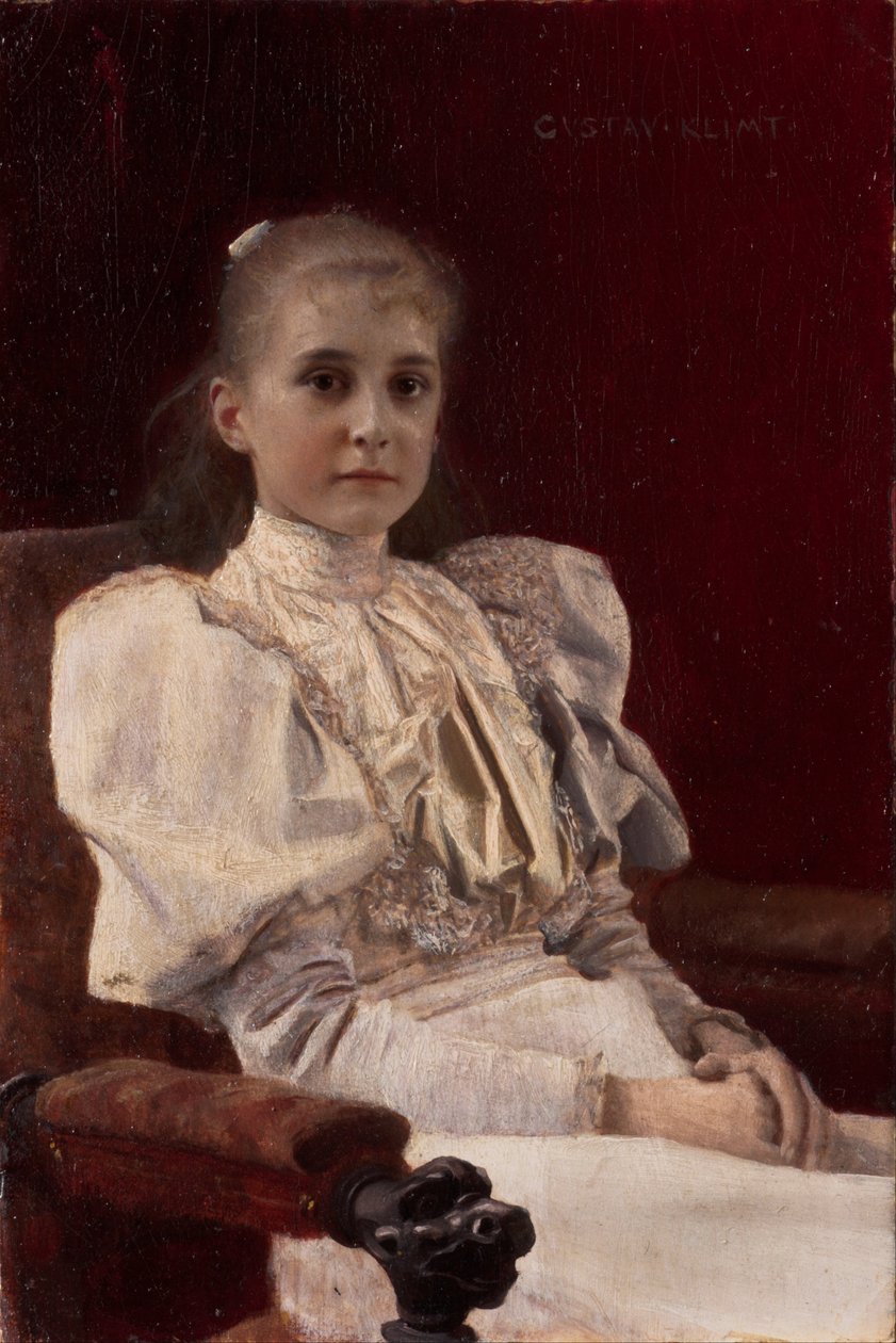 Giovane ragazza seduta da Gustav Klimt