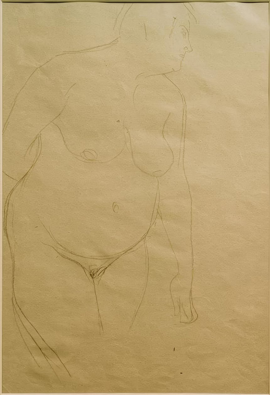 Nudo femminile in piedi, leggermente a destra (Studio) da Gustav Klimt