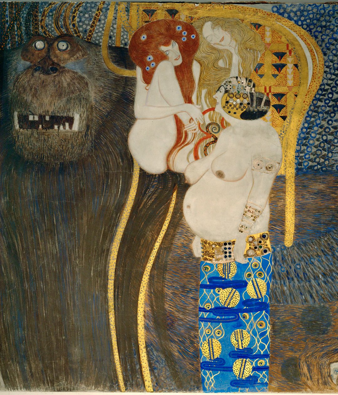 Il "Fregio di Beethoven", dettaglio da Gustav Klimt