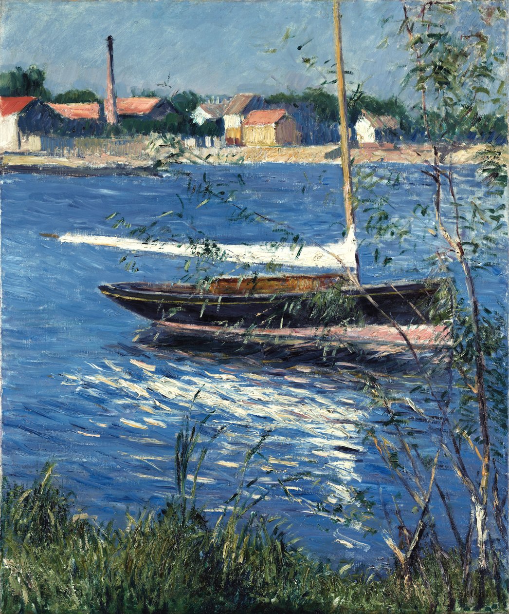 Barca ormeggiata sulla Senna ad Argenteuil da Gustave Caillebotte