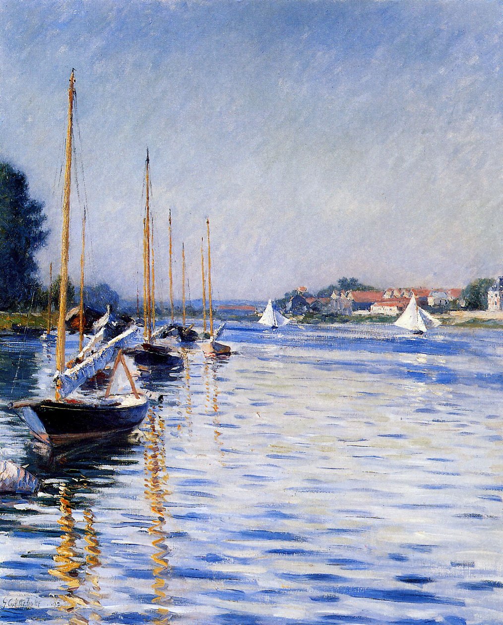 Barche sulla Senna da Gustave Caillebotte