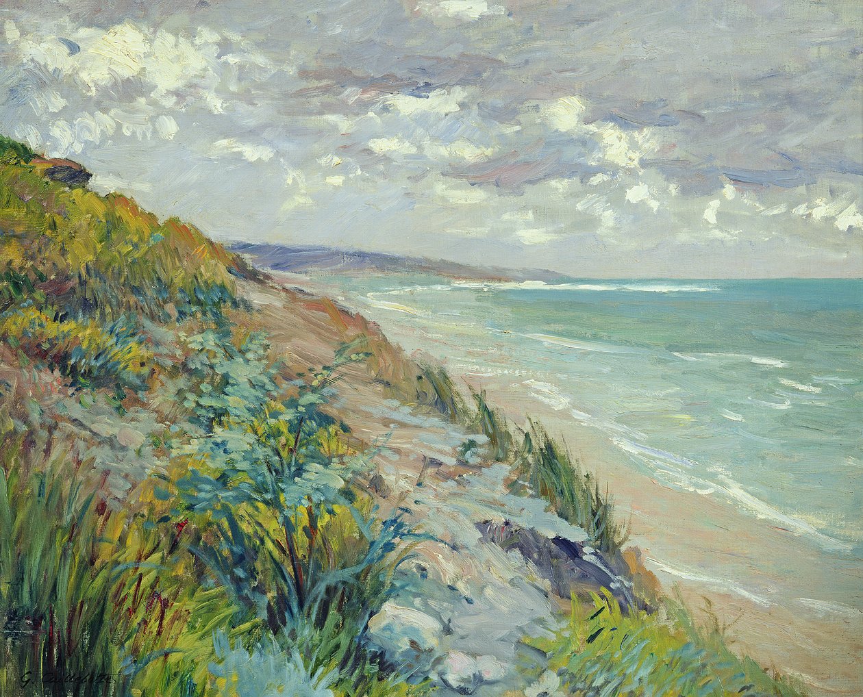 Scogliere sul mare a Trouville da Gustave Caillebotte