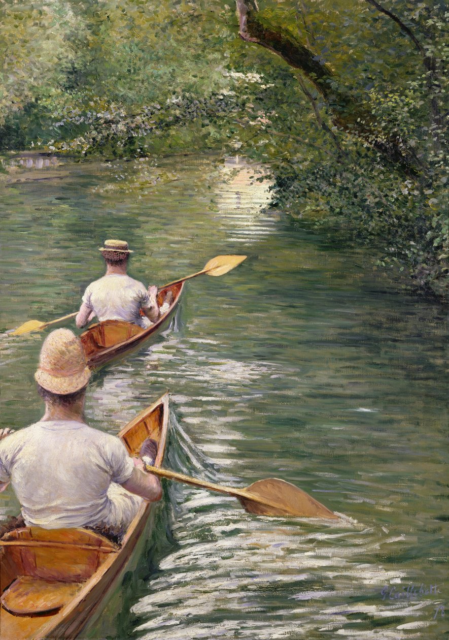 Le canoe, 1878 da Gustave Caillebotte