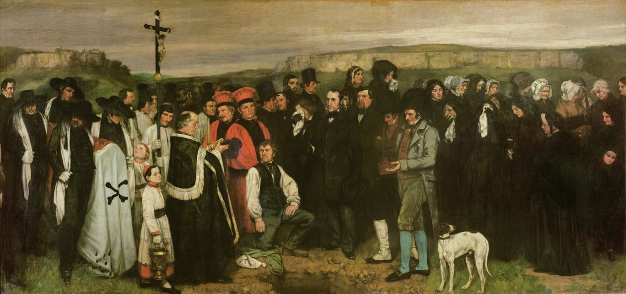 Sepoltura a Ornans, 1849-50 da Gustave Courbet