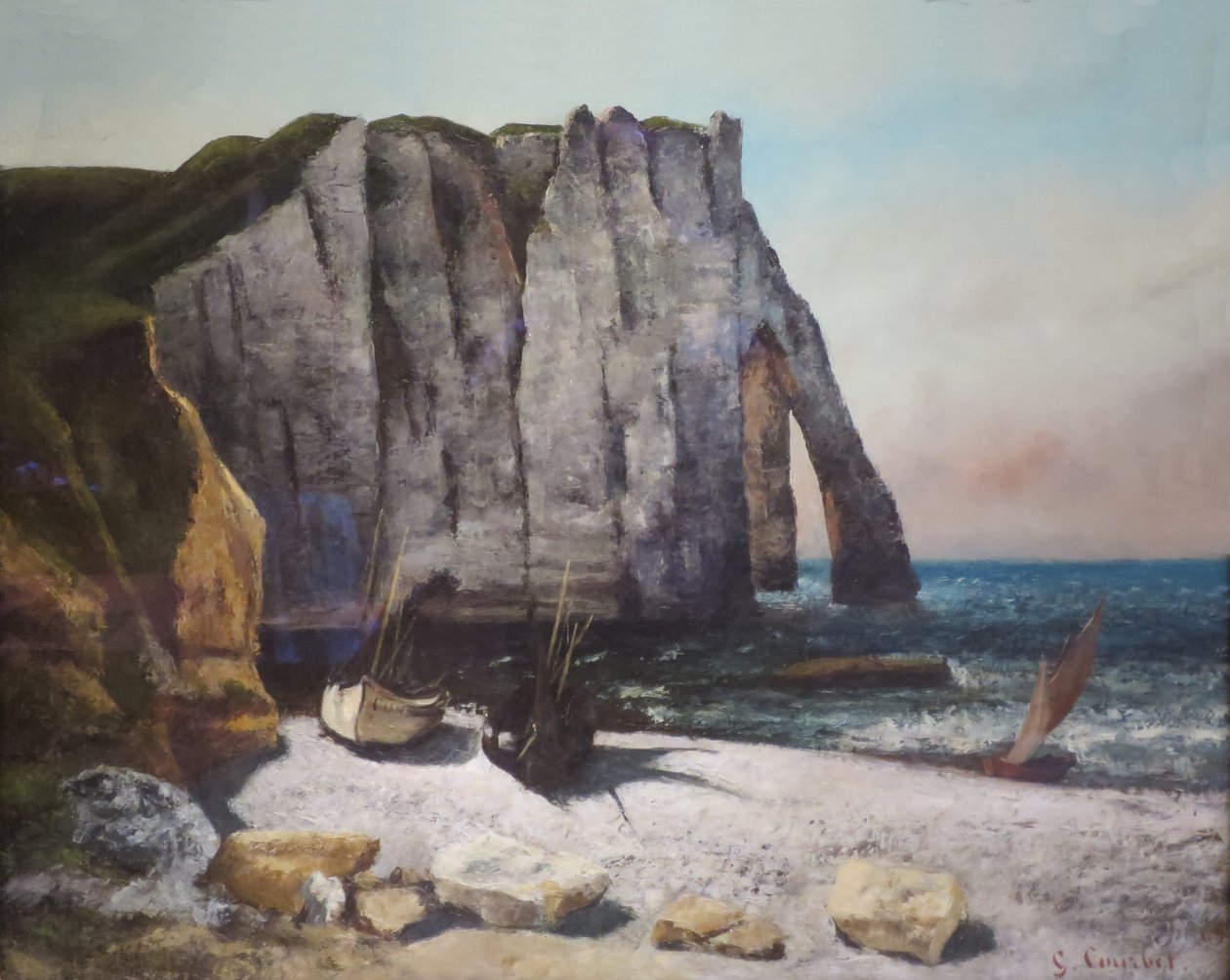 Scogliera a Étretat da Gustave Courbet