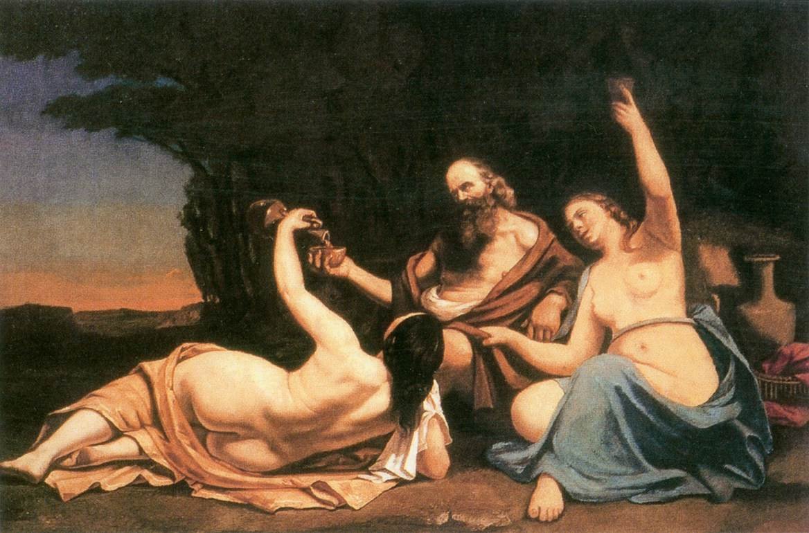 Lot e le sue figlie da Gustave Courbet