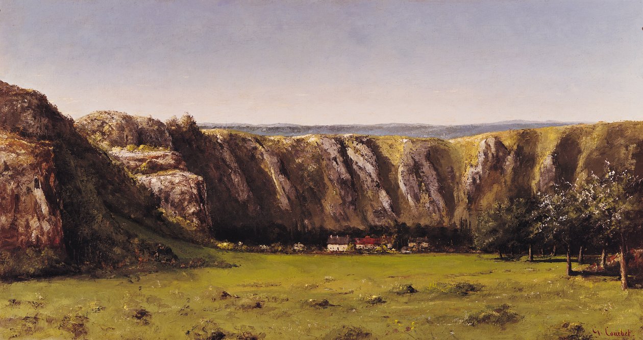 Paesaggio roccioso vicino a Flagey da Gustave Courbet