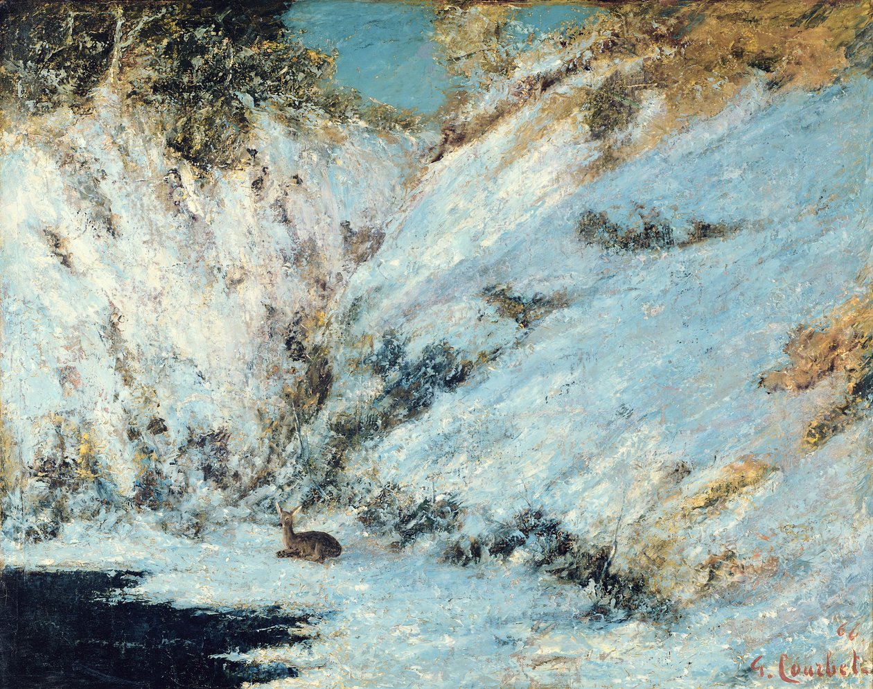 Paesaggio innevato, 1866 da Gustave Courbet