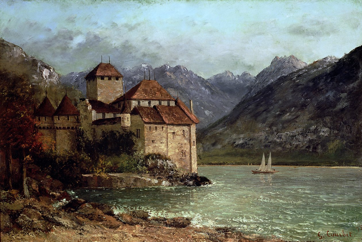 Il Castello di Chillon, 1875 da Gustave Courbet