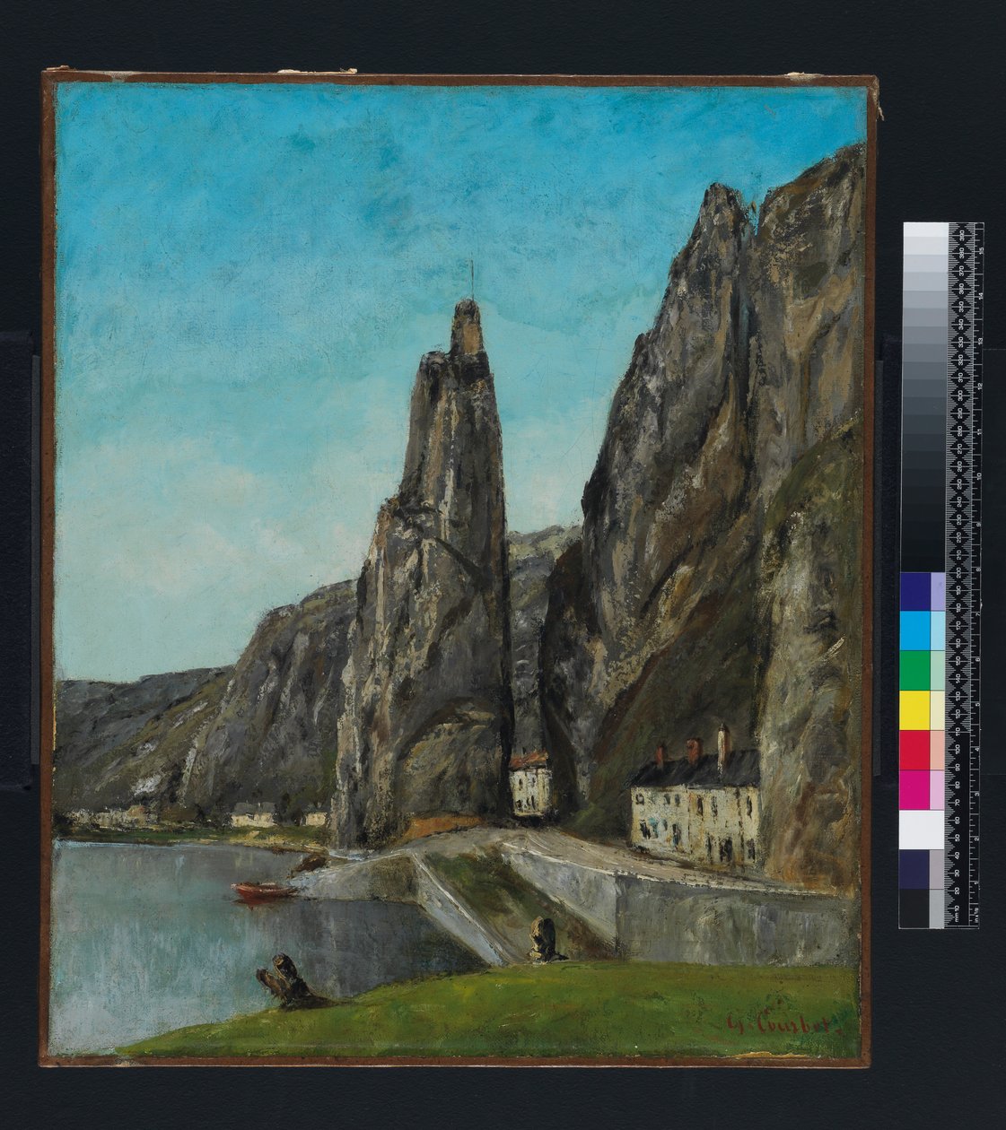 La Roccia a Bayard, Dinant, Belgio, c.1856 da Gustave Courbet