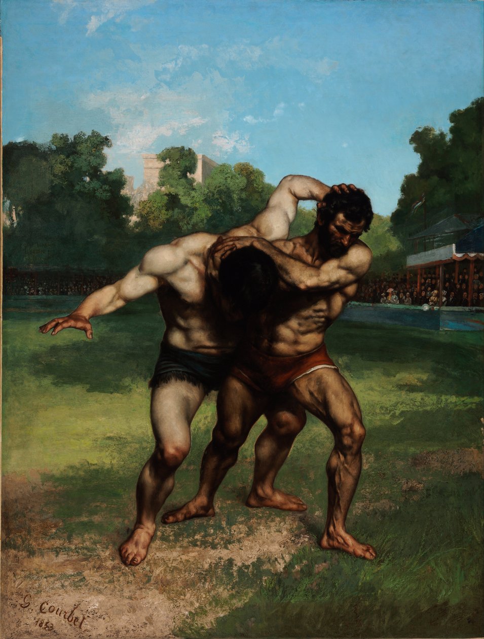 I lottatori da Gustave Courbet