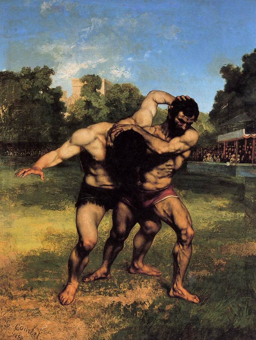 I lottatori da Gustave Courbet