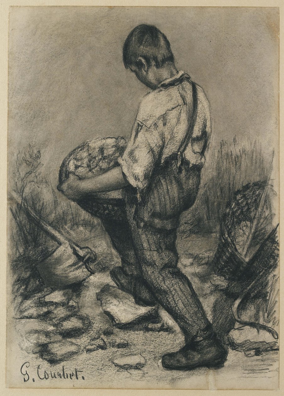 Giovane spaccapietre, c. 1864 - 1865 da Gustave Courbet