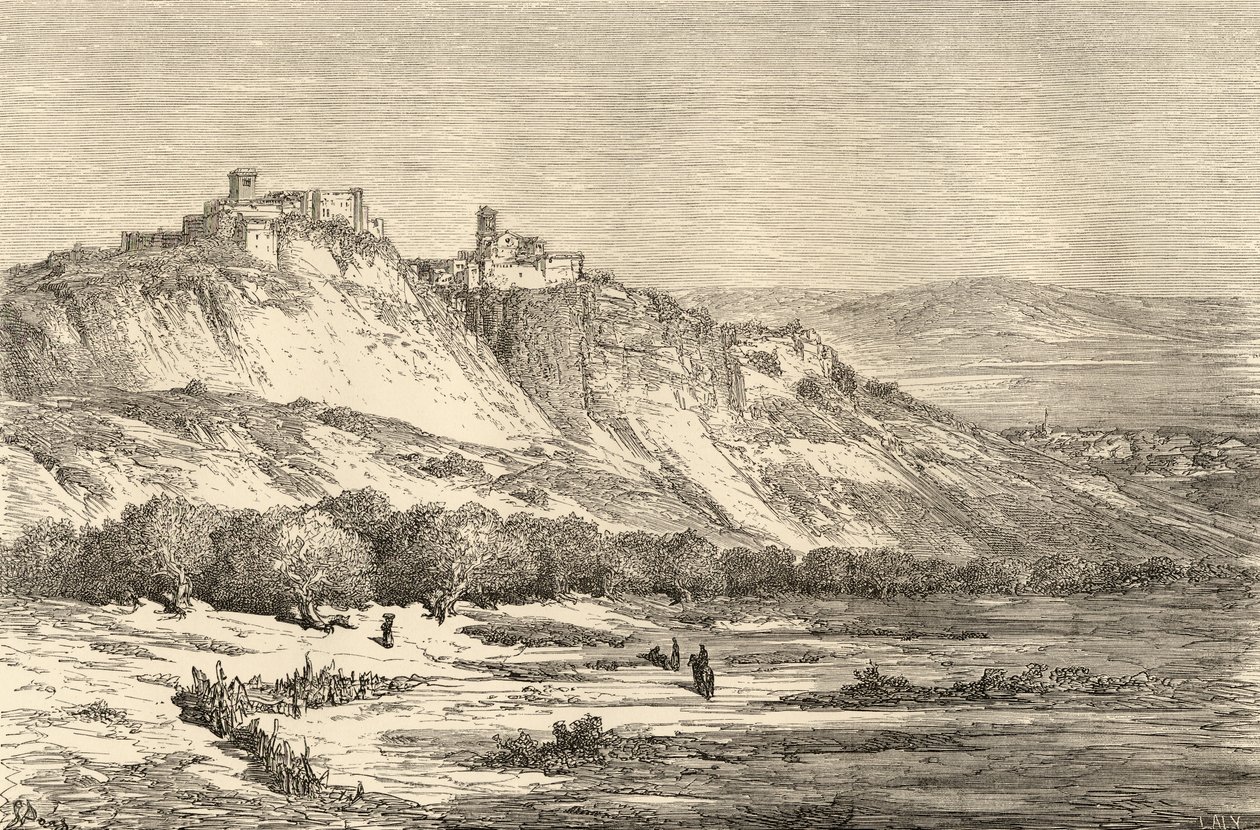 Arcos de la Frontera, Cadice, illustrazione da 