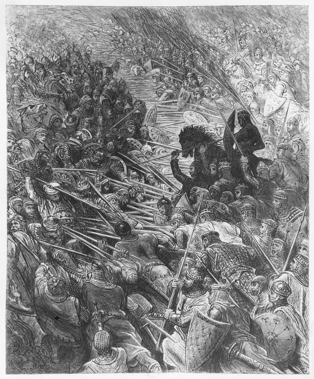 Scena di battaglia, illustrazione da 