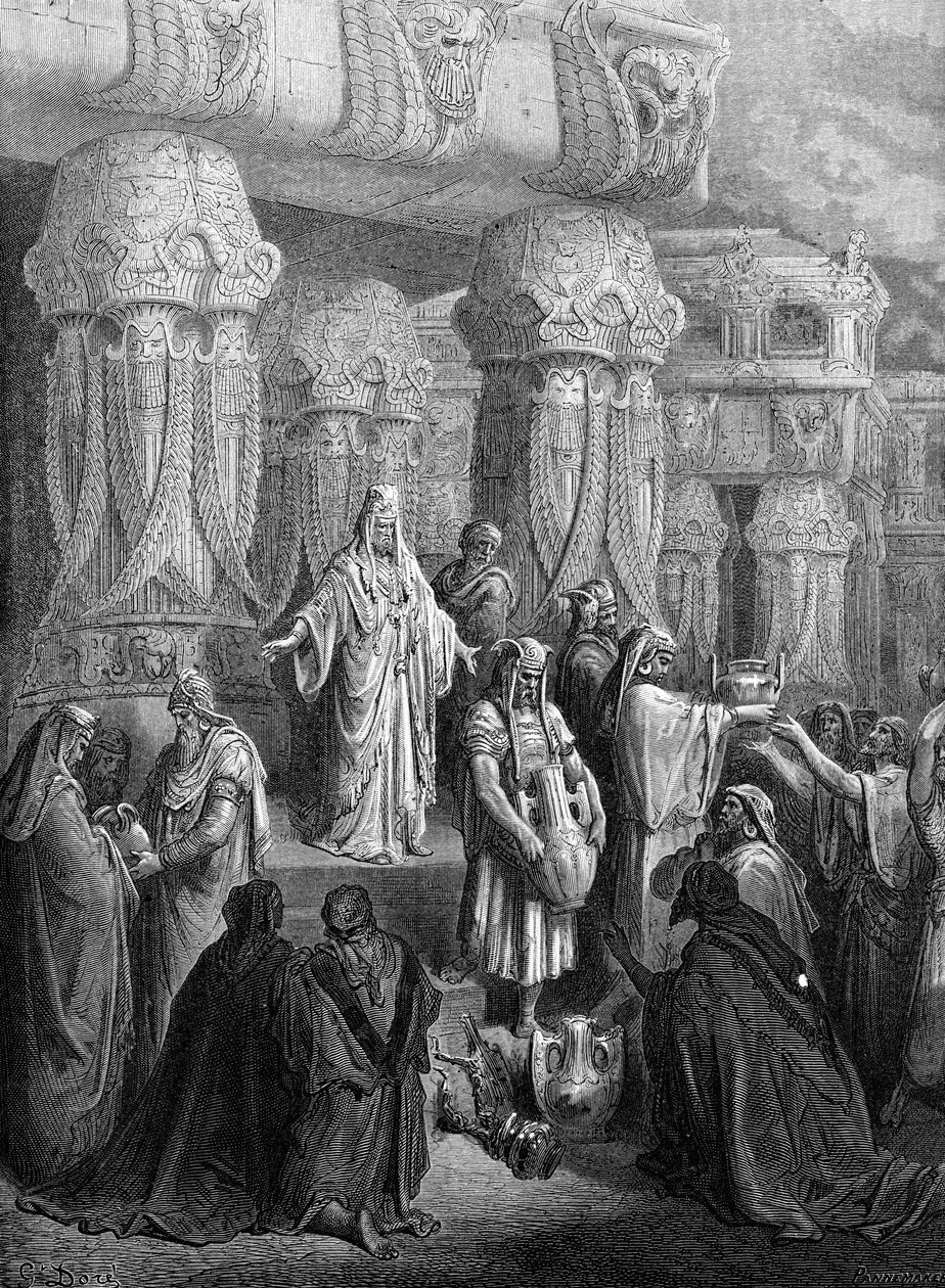 Ciro restituisce i vasi al tempio da Gustave Dore