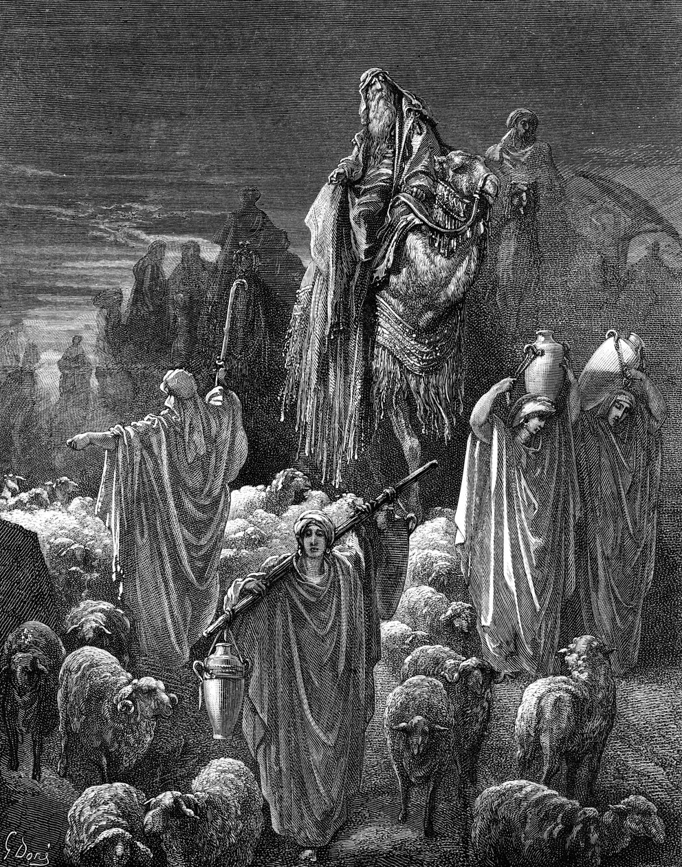 Giacobbe viaggia in Egitto, di Gustave Doré da Gustave Dore