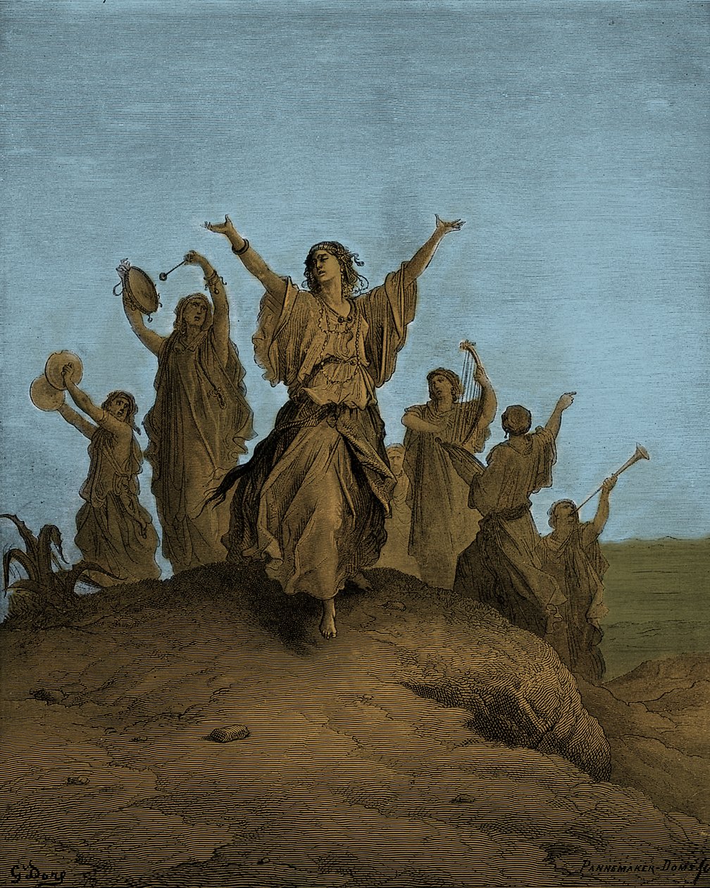 La figlia di Iefte, Iphis, che danza - Bibbia da Gustave Dore