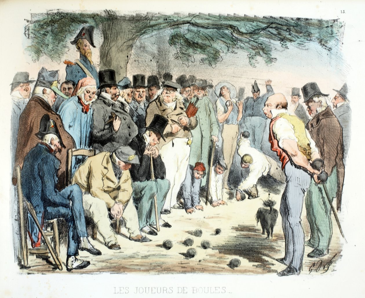 I giocatori di bocce, I diversi pubblici di Parigi, 1854 da Gustave Dore