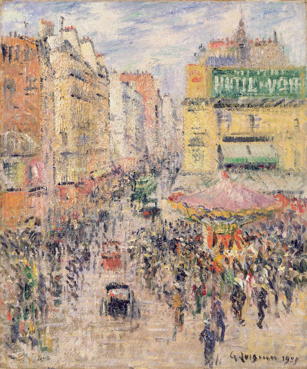 La Rue de Clignancourt, 1925 da Gustave Loiseau