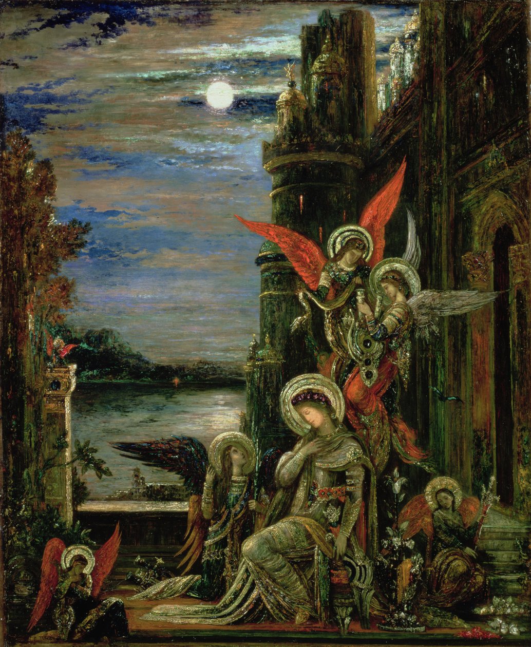 Santa Cecilia (Gli angeli annunciano il suo martirio) 1897 da Gustave Moreau
