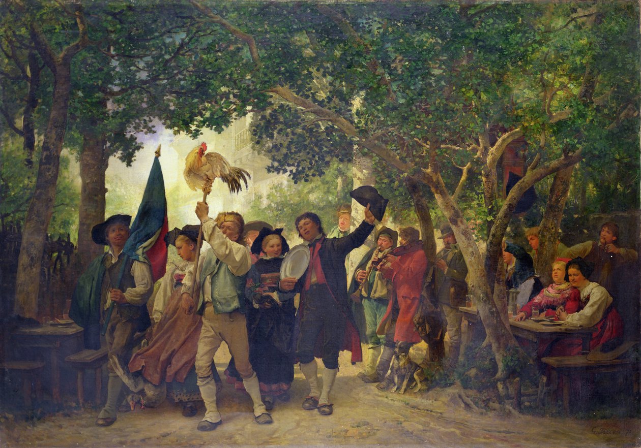 Il vincitore della danza del gallo, 1871 da Gustave Brion