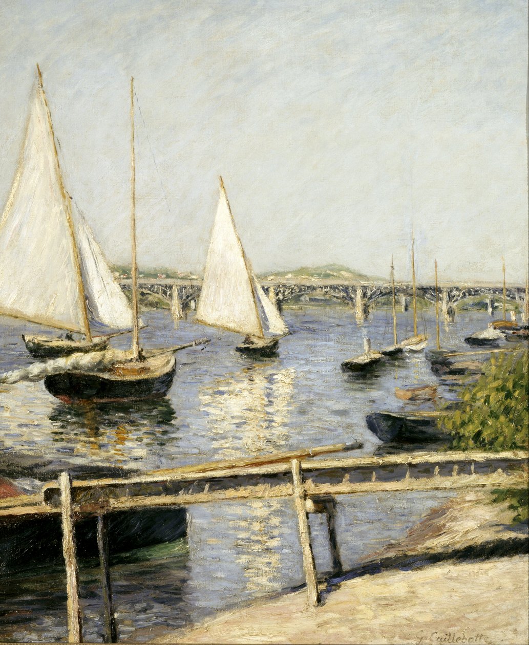 Francese: Voiliers a Argenteuil Barche a vela a Argenteuil da Gustave Caillebotte