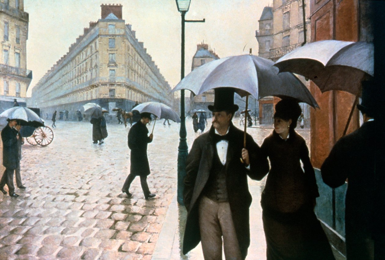 Strada di Parigi sotto la pioggia da Gustave Caillebotte