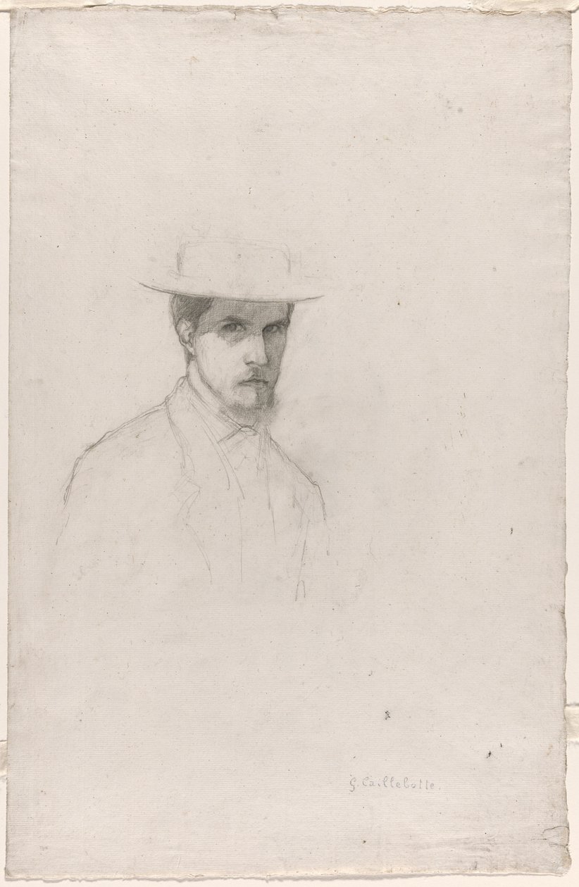 Autoritratto con cappello da Gustave Caillebotte