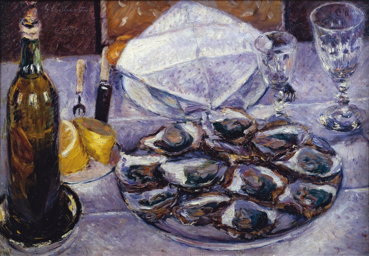 Natura morta con ostriche, 1881 da Gustave Caillebotte