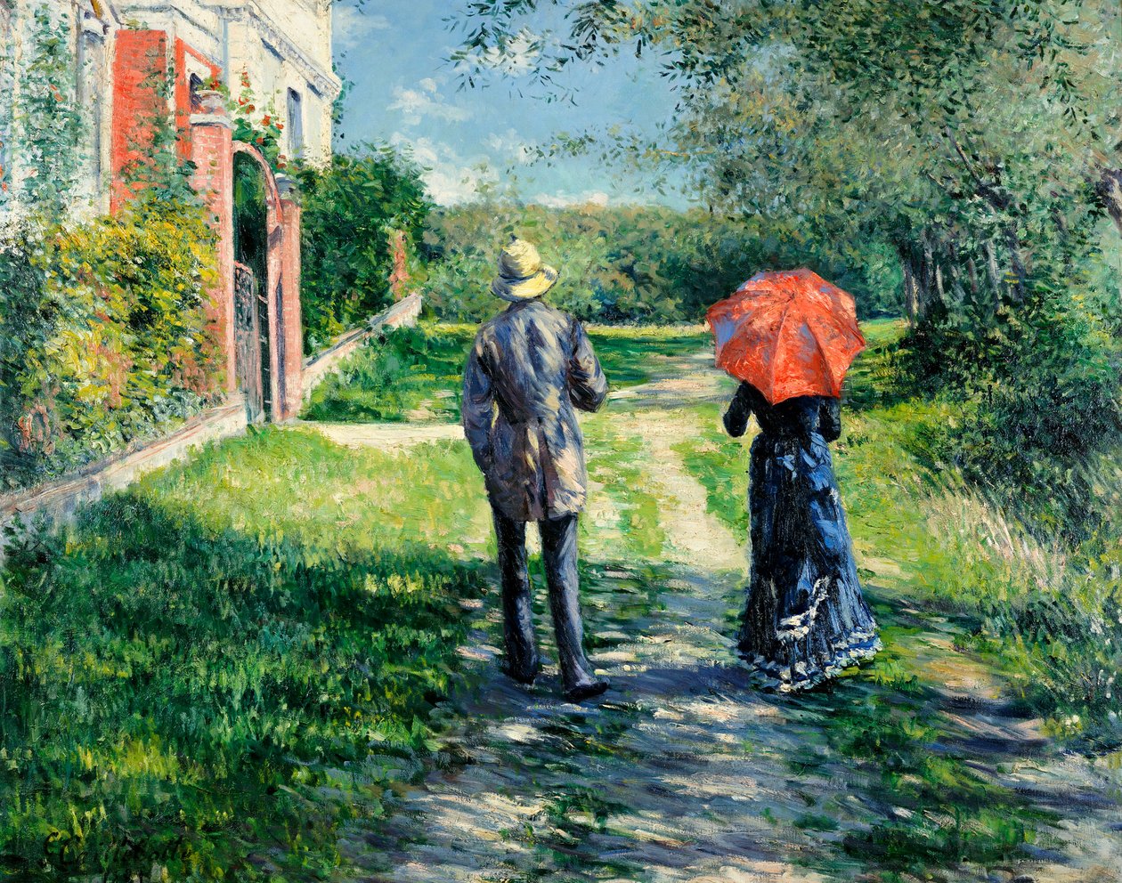 Il sentiero in salita da Gustave Caillebotte