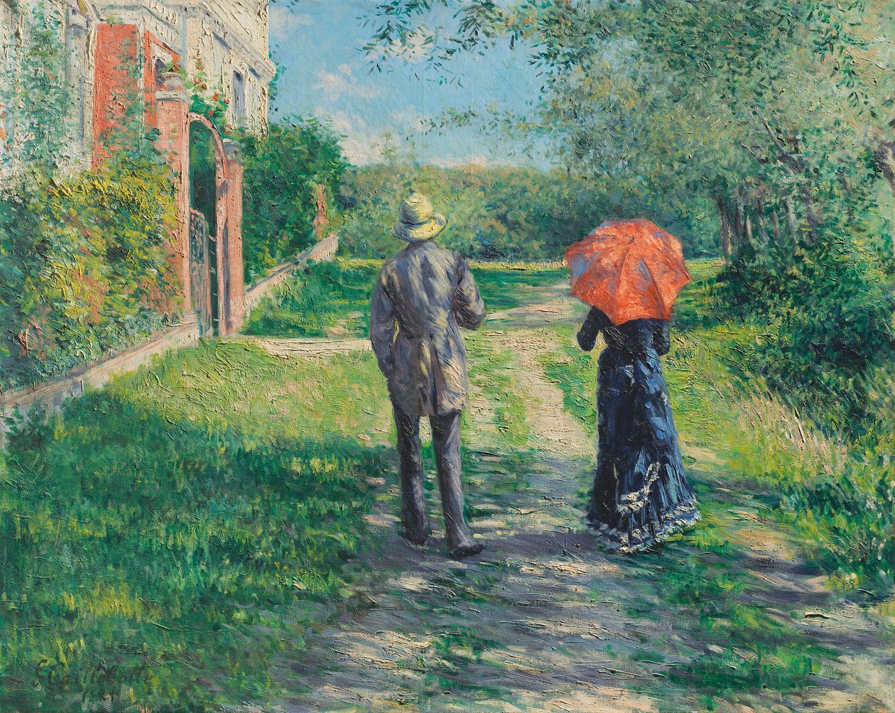 Il sentiero in salita da Gustave Caillebotte