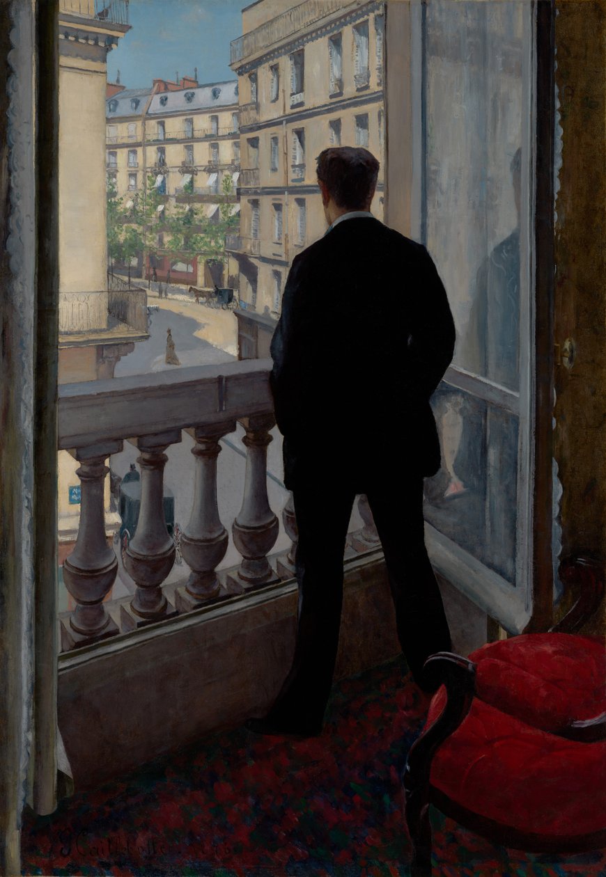 Giovane uomo alla finestra da Gustave Caillebotte