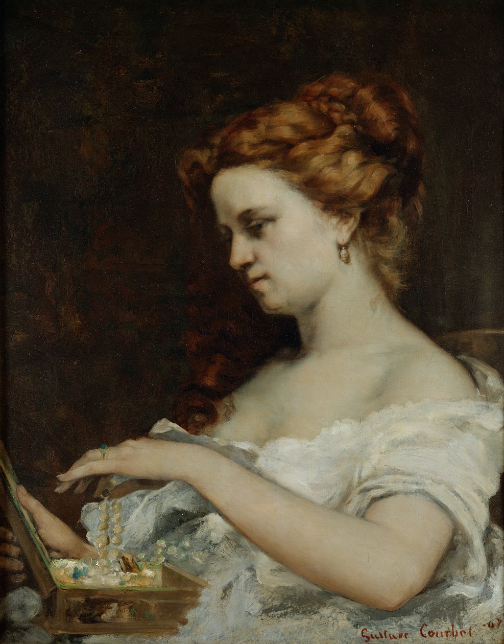 Una donna con gioielli, 1867 da Gustave Courbet