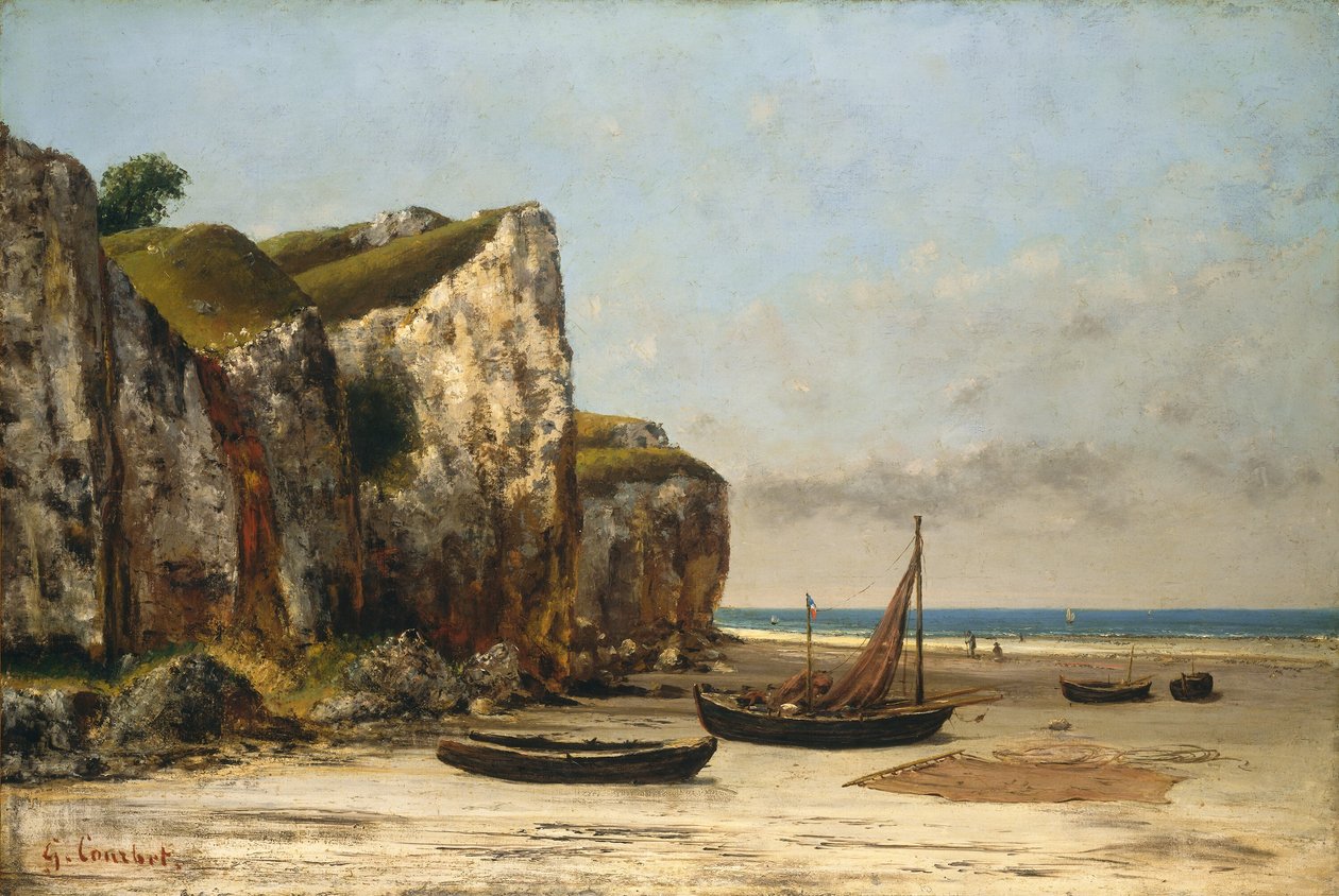 Spiaggia in Normandia da Gustave Courbet